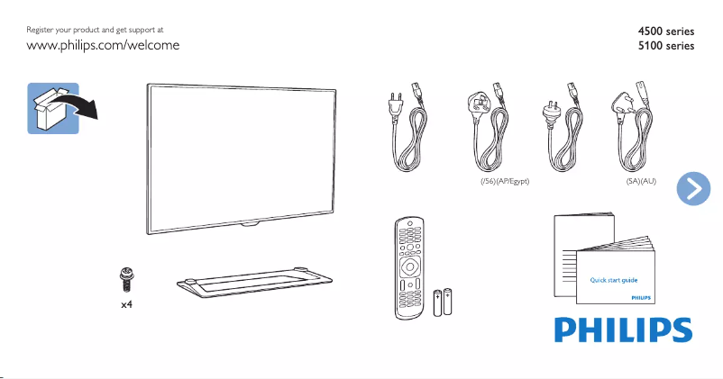 Imagen de la primera página del manual del dispositivo 40PFA4500