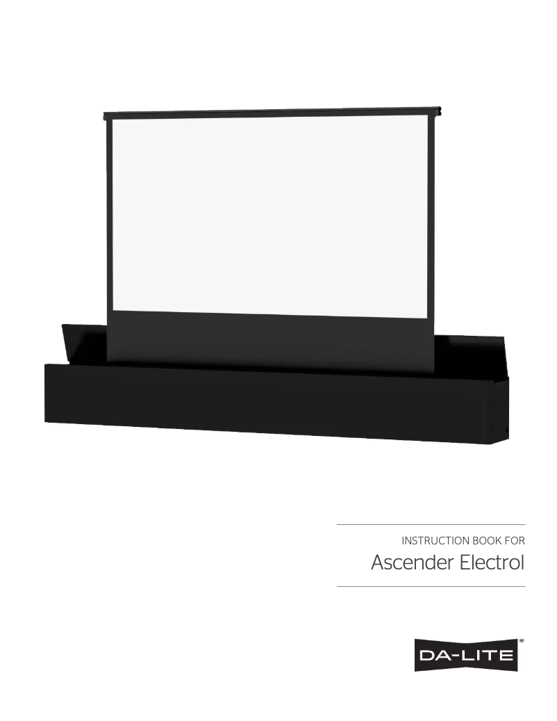 Image de la première page du manuel de l'appareil Ascender Electrol 84766E