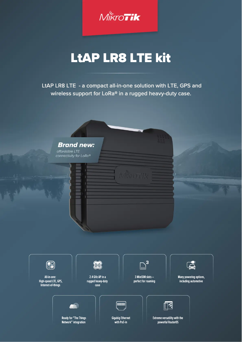 Page n°1 - Brochure Mikrotik LtAP LR8 LTE kit