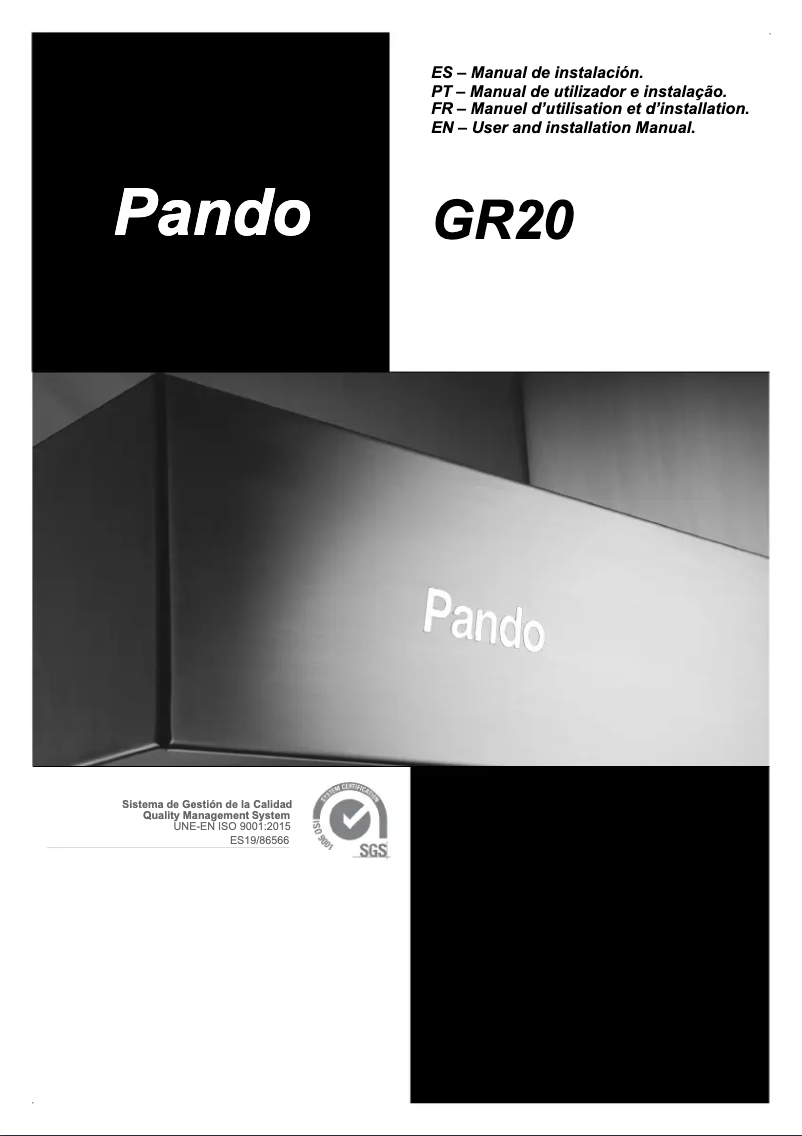 Page n°1 - Manuel utilisateur Pando GR20