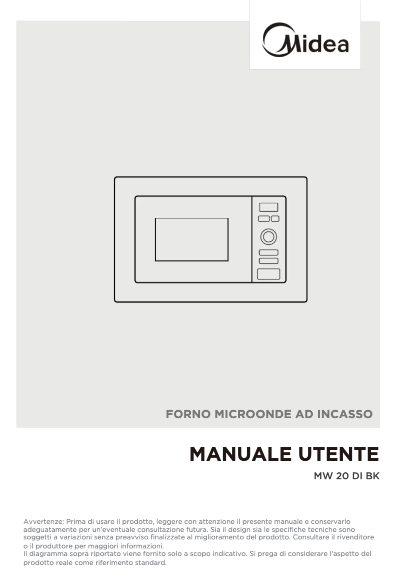Page n°1 - Manuel utilisateur Midea MW 20 DI BK