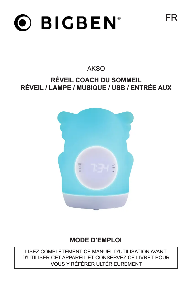 Page 1 de la notice Manuel utilisateur Bigben Akso