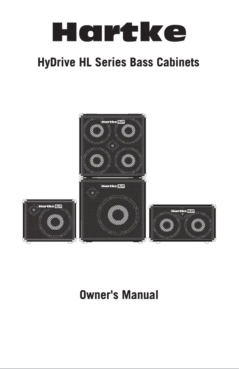Page n°1 - Manuel utilisateur Hartke HyDrive HL410