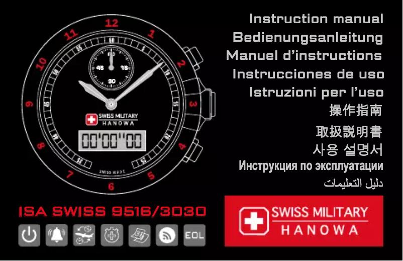 Página 1 del manual Manual de usuario Swiss Military Hanowa Sword Anadigit Chrono