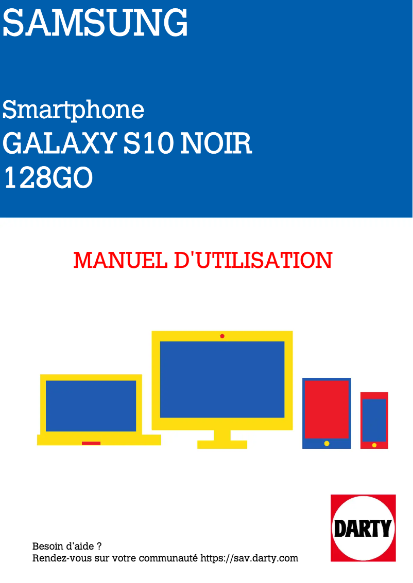 Image de la première page du manuel de l'appareil Galaxy S10 Plus