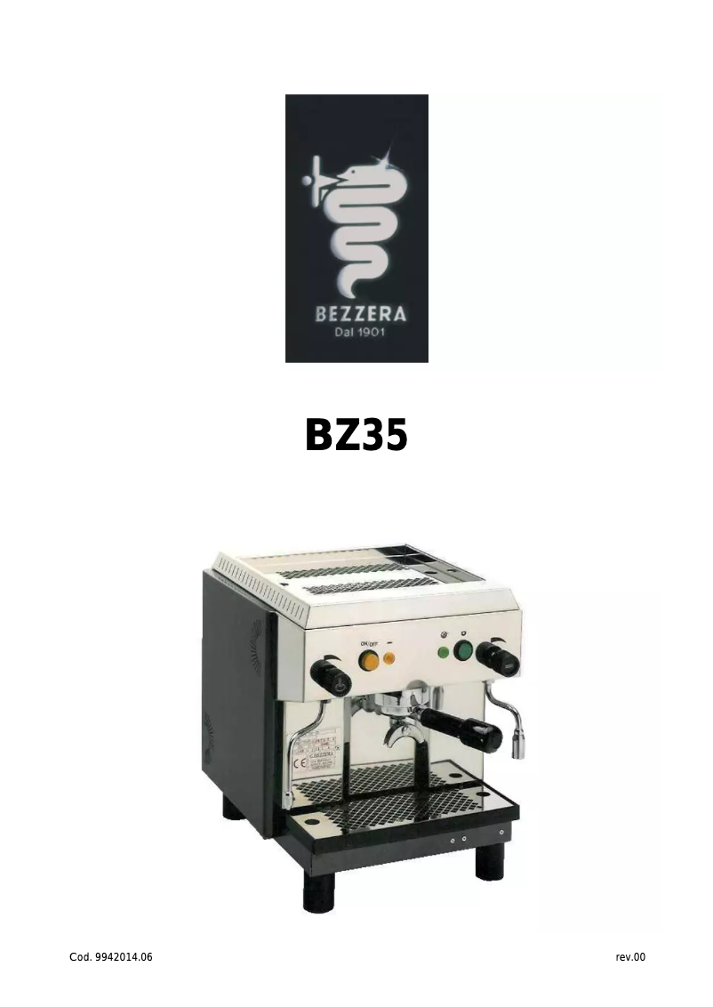 Page n°1 - Manuel utilisateur Bezzera BZ35