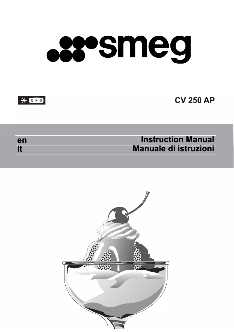 Page 1 de la notice Manuel utilisateur Smeg CV250AP