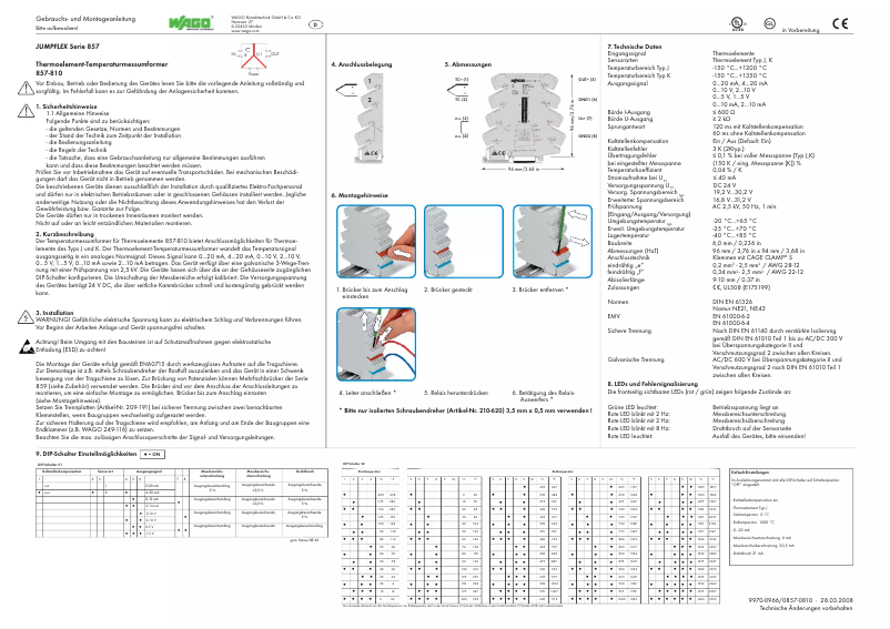 Page n°1 - Manuel utilisateur Wago 857-810