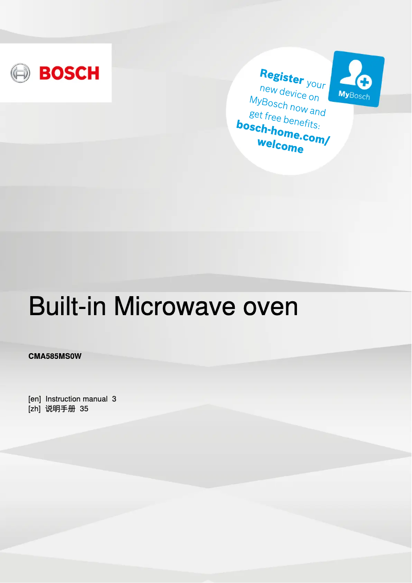 Page 1 de la notice Manuel utilisateur Bosch CMA585MS0W