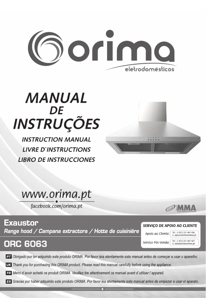 Page 1 de la notice Manuel utilisateur Orima ORC 6063