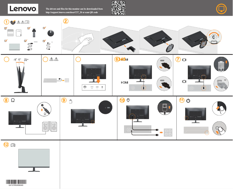 Page 1 de la notice Manuel utilisateur Lenovo C27-20