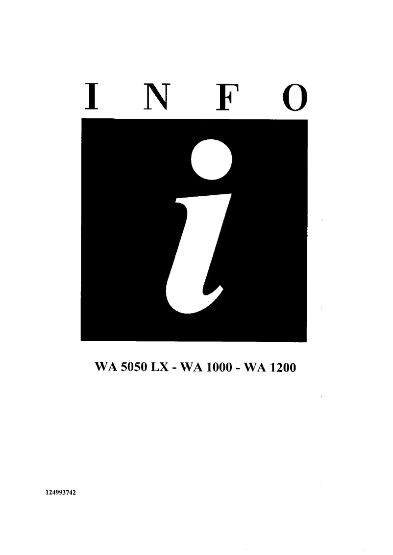 Page n°1 - Manuel utilisateur Zanker WA 5050LX