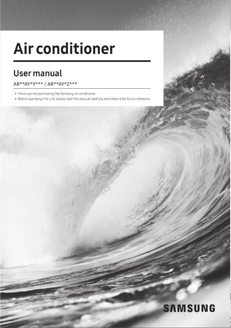 Page 1 de la notice Manuel utilisateur Samsung AR24AY4YAWKXNA