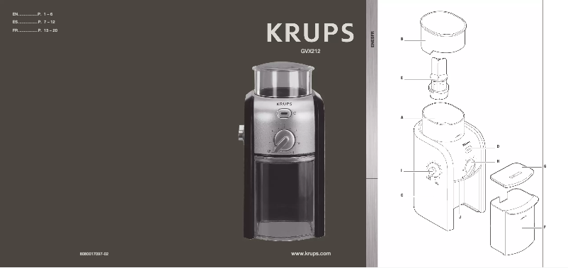 Page n°1 - Manuel utilisateur Krups GVX114