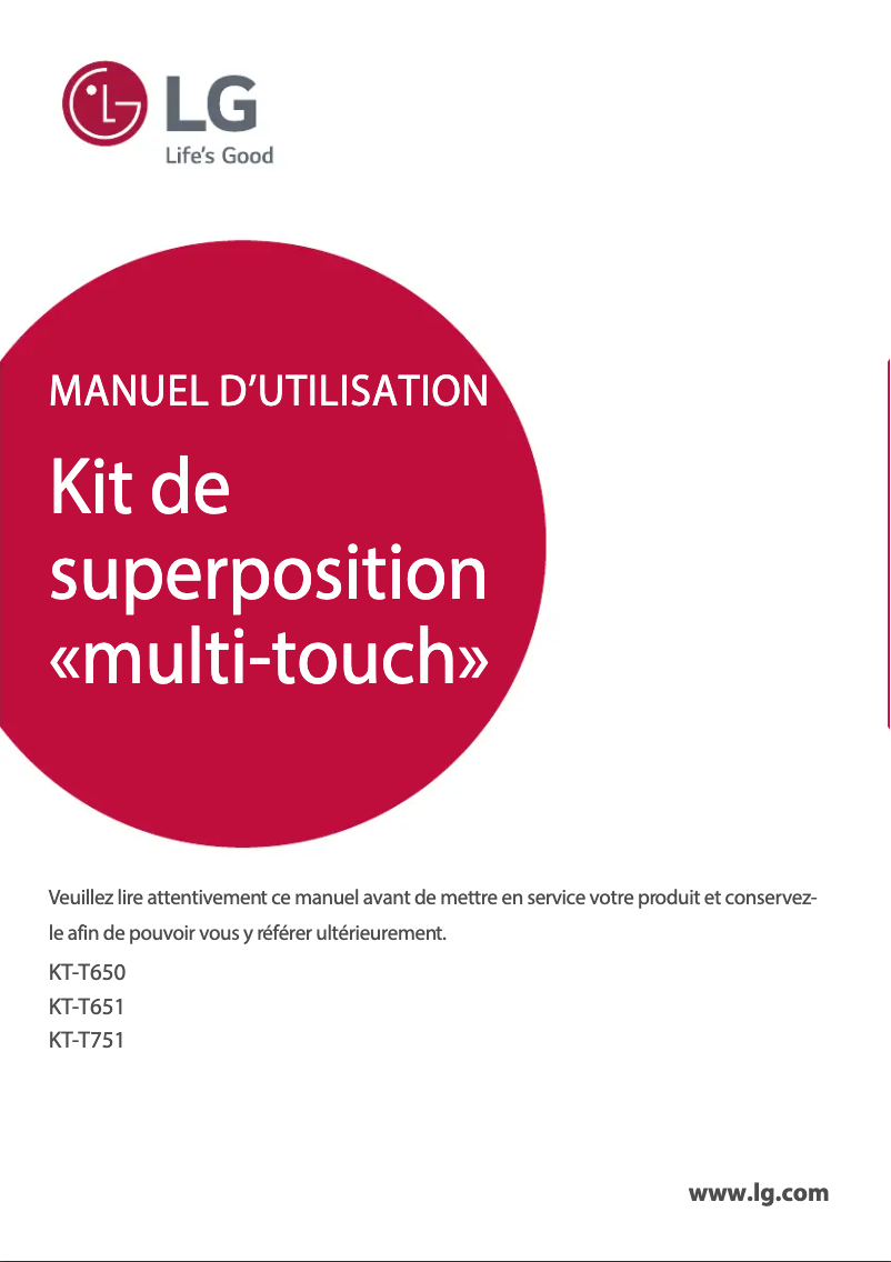 Page n°1 - Manuel utilisateur LG KT-T651