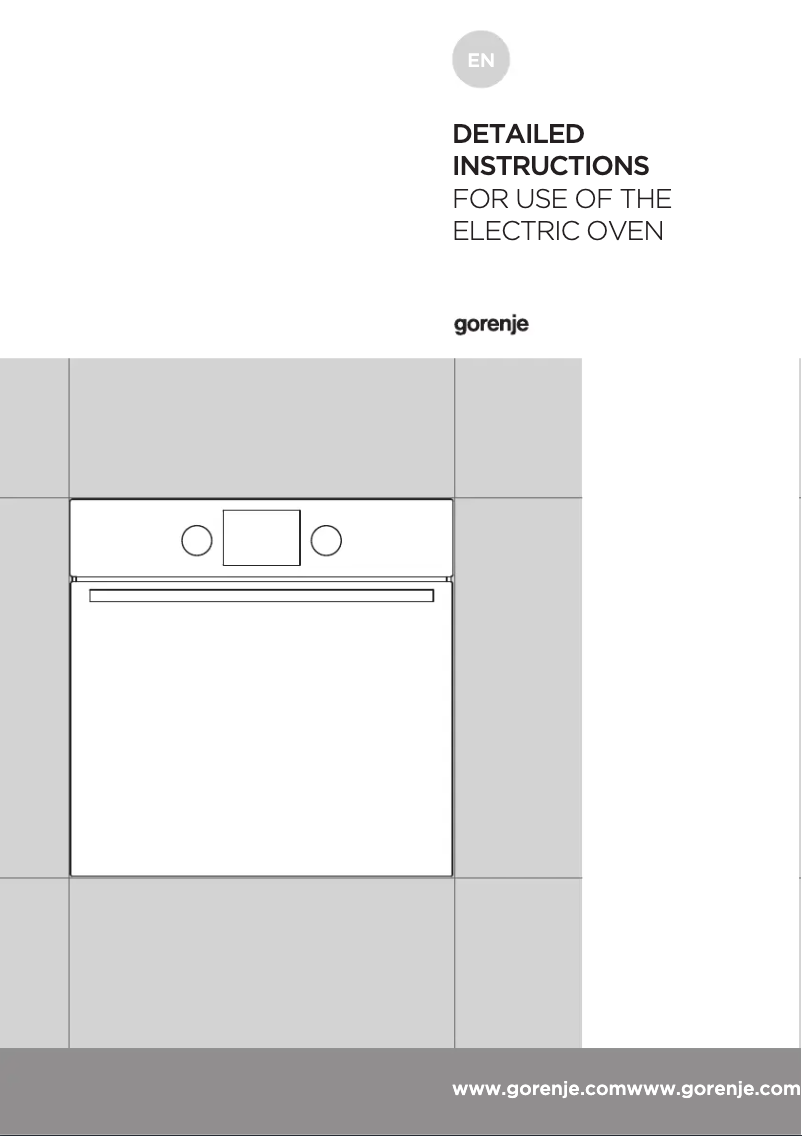 Page 1 de la notice Manuel utilisateur Gorenje BO637E30X