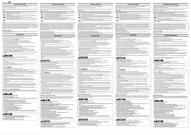 Image de la première page du manuel de l'appareil TK-3601D