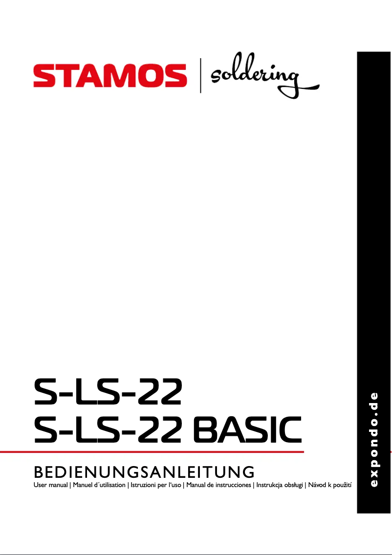 Page 1 de la notice Manuel utilisateur Stamos S-LS-22