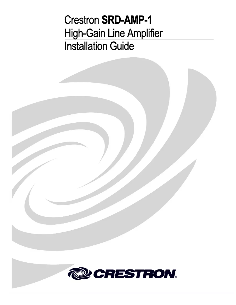 Página 1 del manual Manual de usuario Crestron SRD-AMP-1