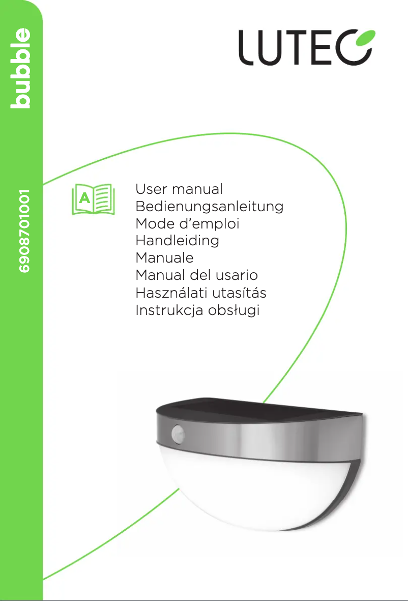 Page n°1 - Manuel utilisateur Lutec Bubble