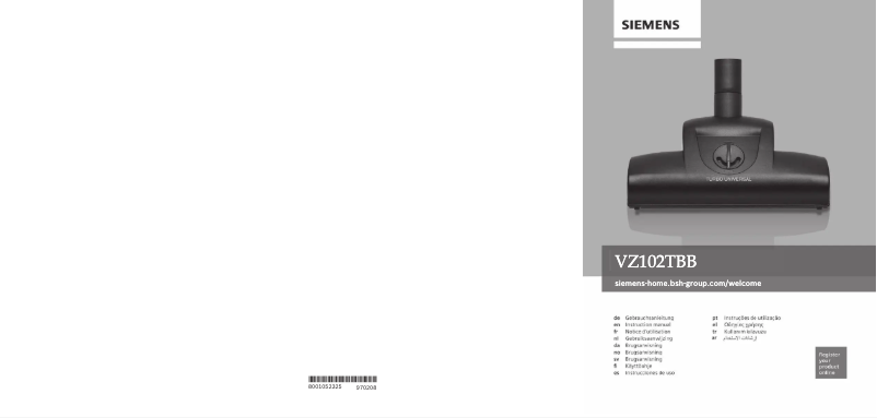 Image de la première page du manuel de l'appareil VZ102TBB