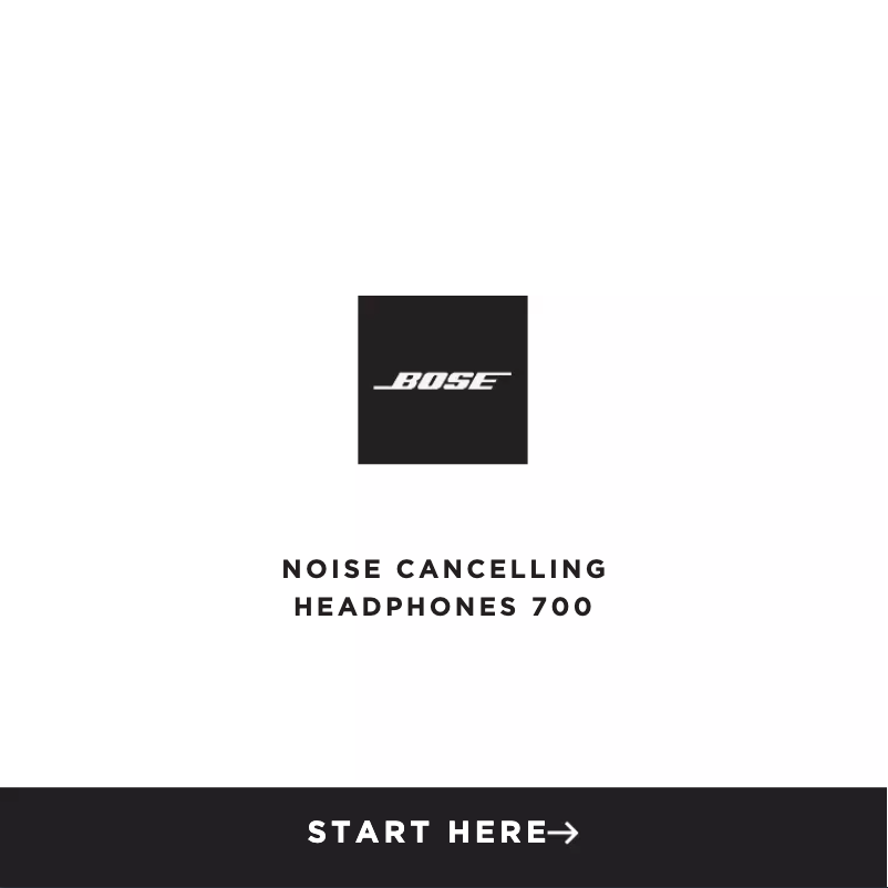 Page n°1 - Guide d'installation Bose Noise Cancelling Headphones 700
