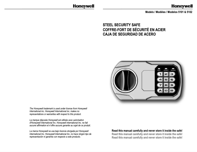 Page n°1 - Manuel utilisateur Honeywell 5101