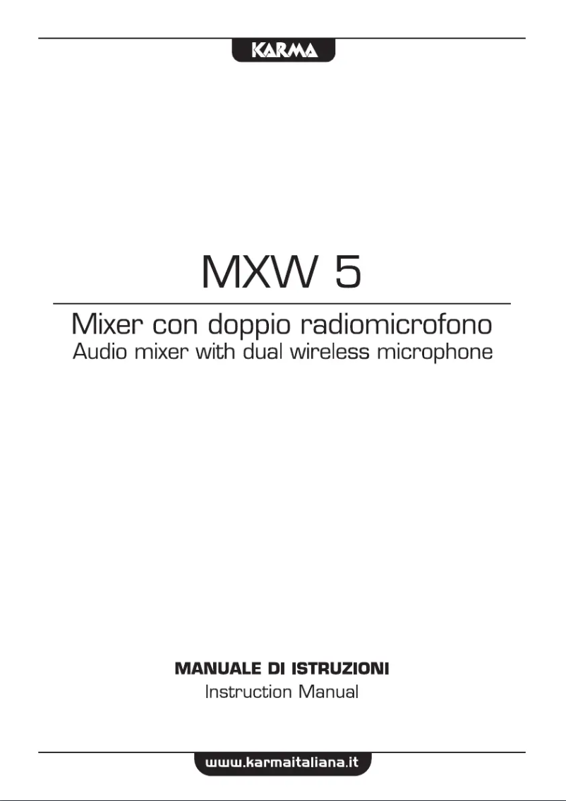 First page image of the manual for MXW 5