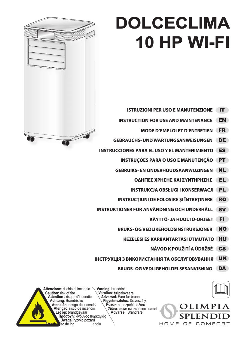 Image de la première page du manuel de l'appareil Dolceclima 10 HP WIFI
