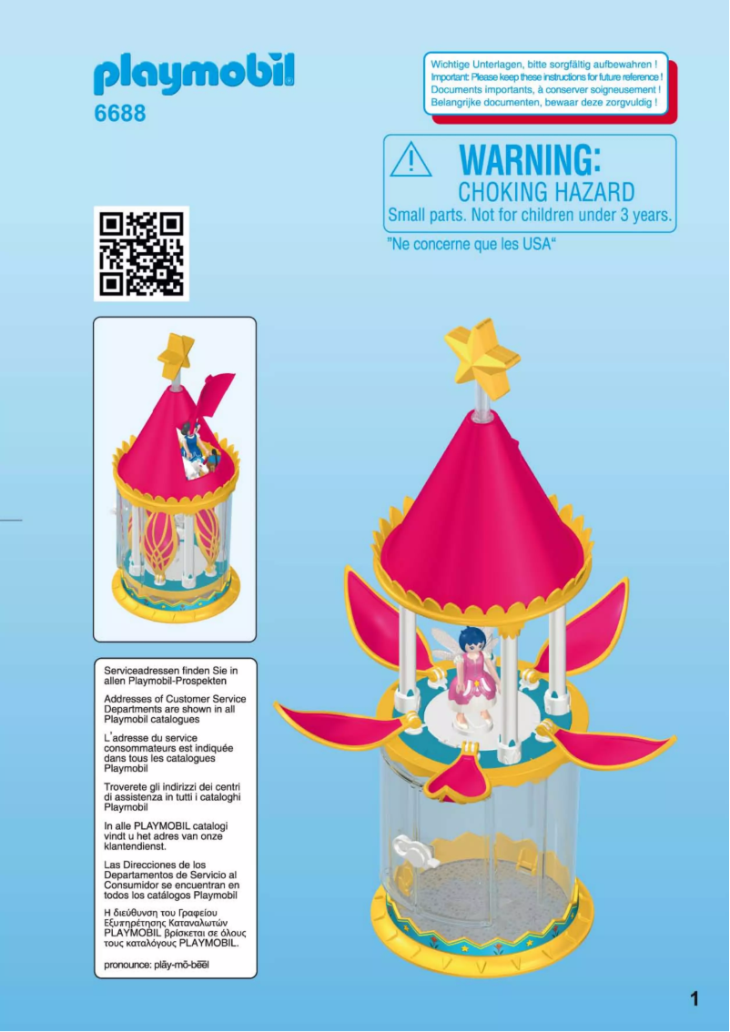 Page n°1 - Manuel utilisateur Playmobil Super 4 Musical Flower Tower with Twinkle 6688