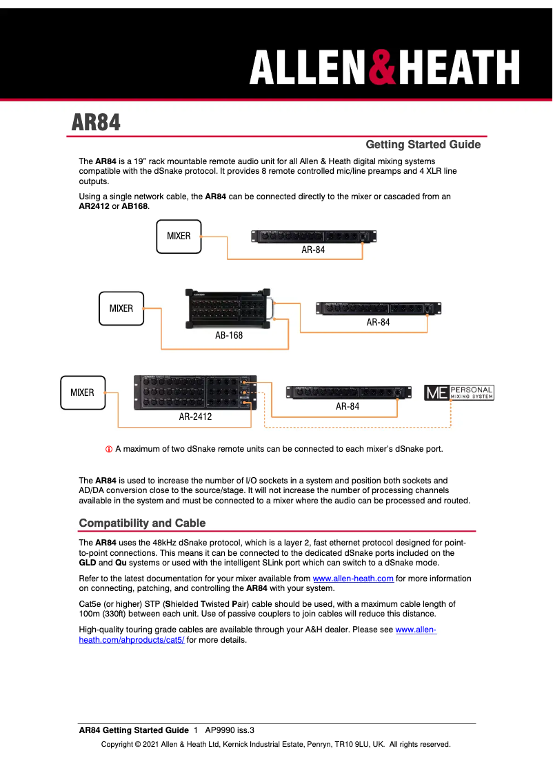 Image de la première page du manuel de l'appareil AR84