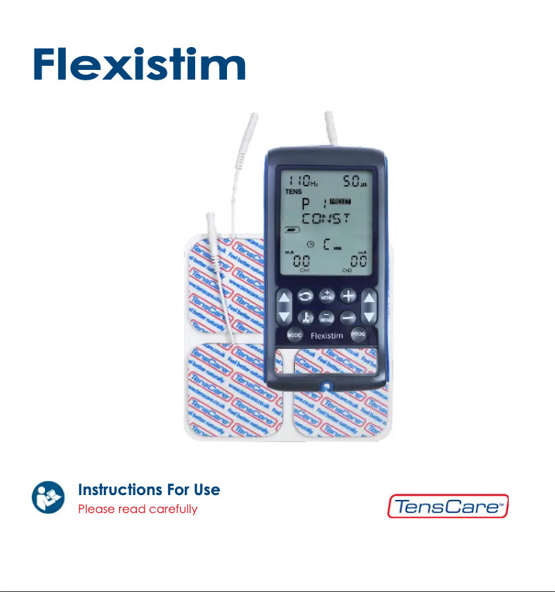 Page 1 de la notice Manuel utilisateur TensCare Flexistim