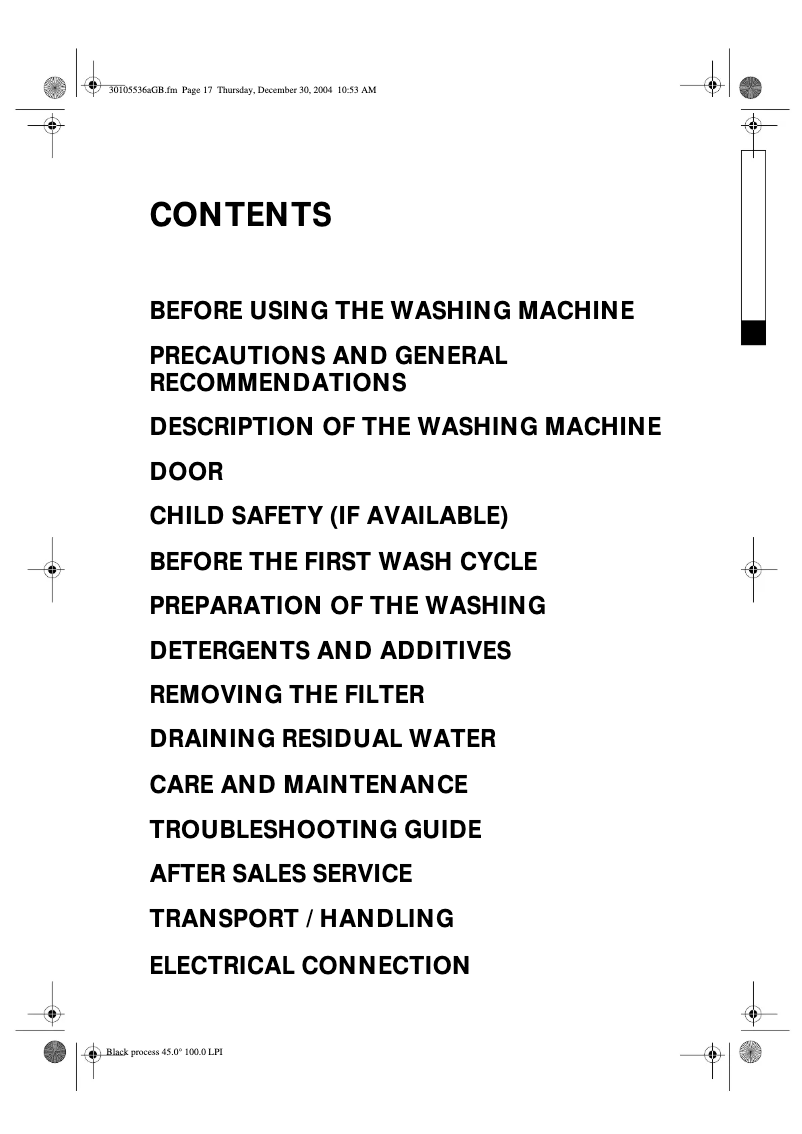 Page 1 de la notice Manuel utilisateur Whirlpool AWO 9166