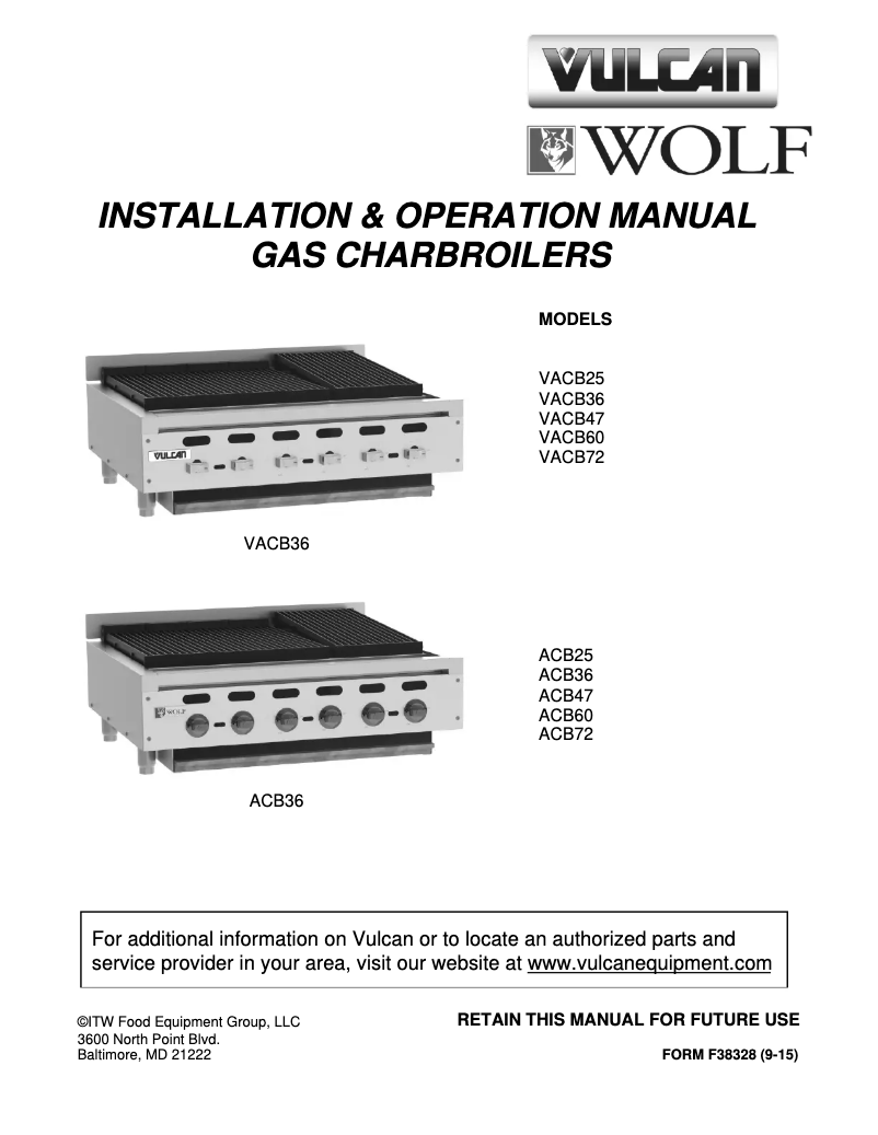 Page 1 de la notice Manuel utilisateur Wolf ACB47