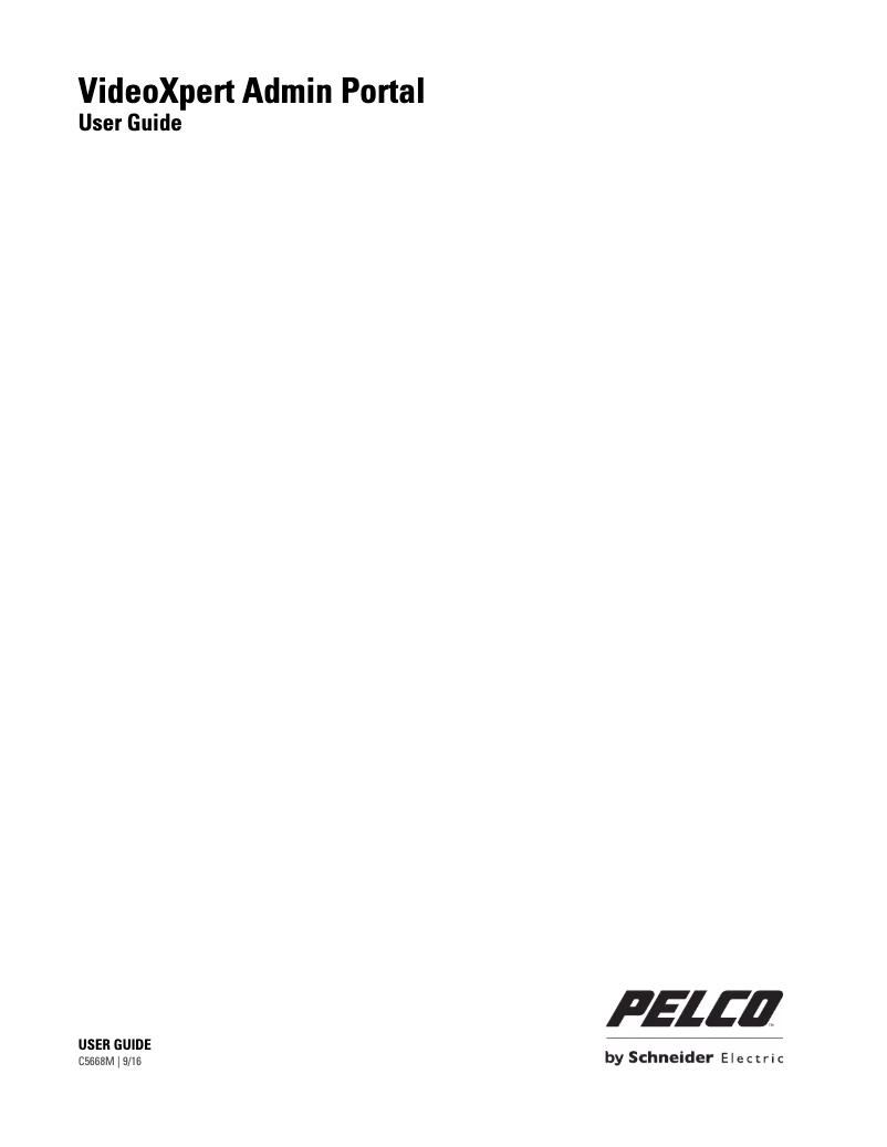 Página 1 del manual Manual de usuario Pelco VideoXpert