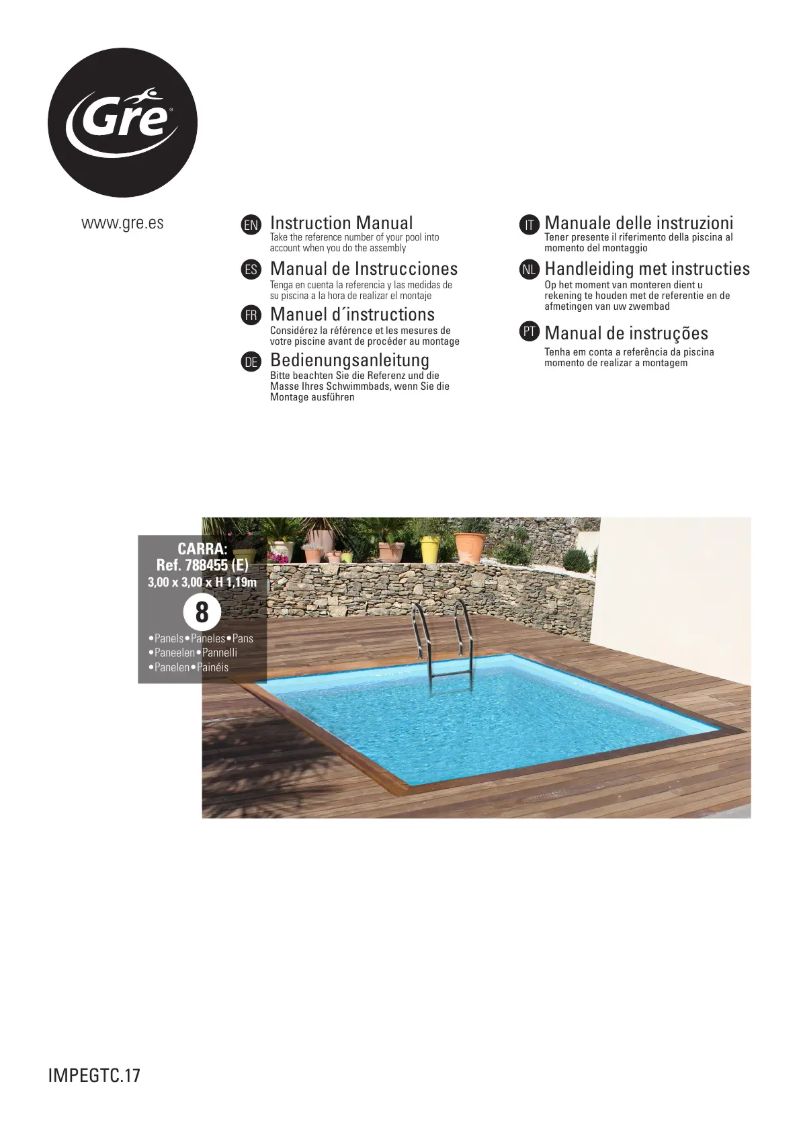 Page 1 de la notice Manuel utilisateur Gre 788455E
