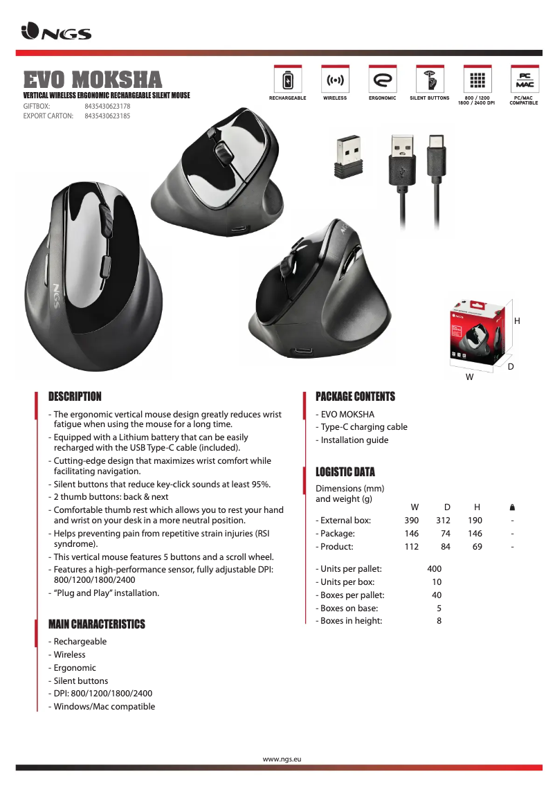 Page 1 de la notice Manuel utilisateur NGS EVO Moksha