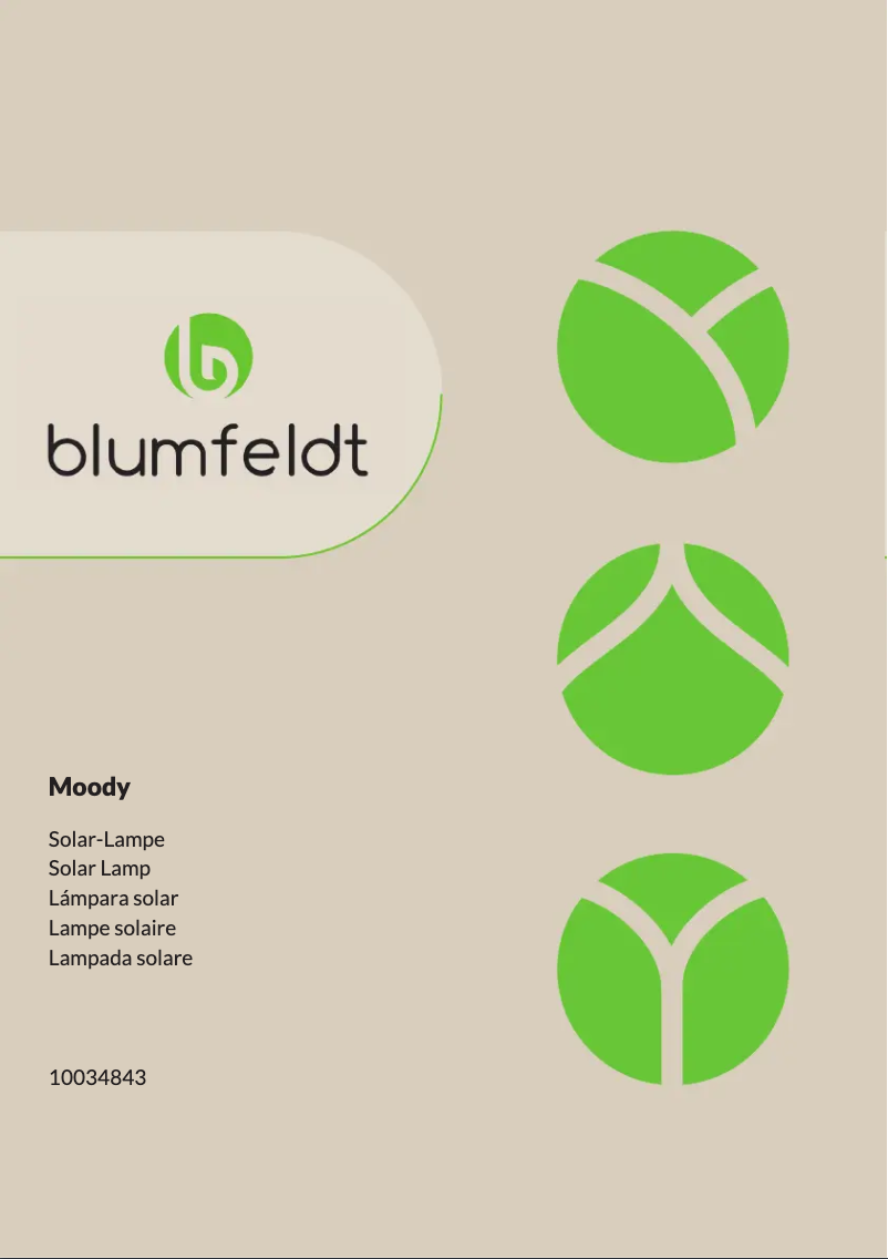 Page n°1 - Manuel utilisateur Blumfeldt Moody