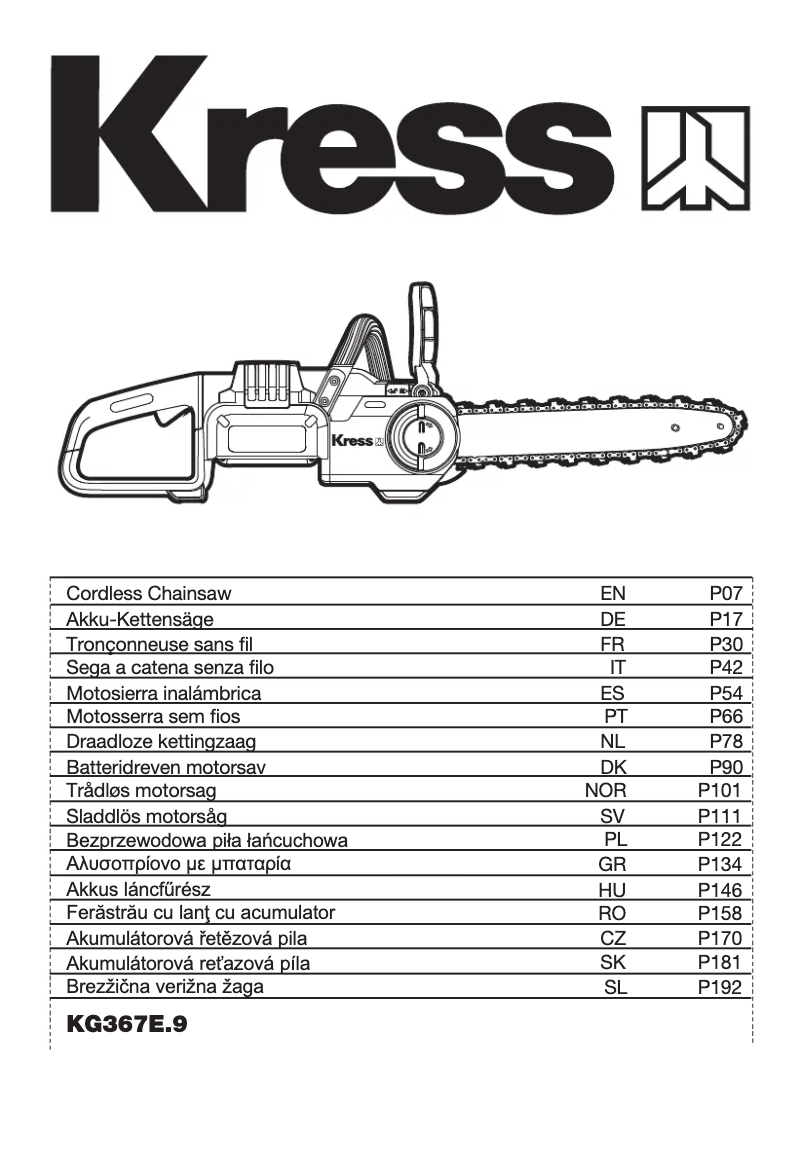 Página 1 del manual Manual de usuario Kress KG367E.9
