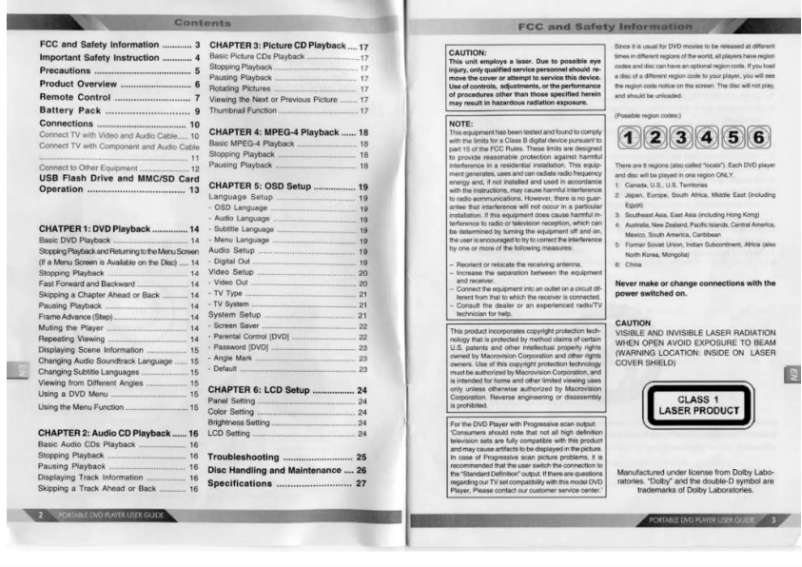 Page 1 de la notice Manuel utilisateur Daewoo DPC-7600P