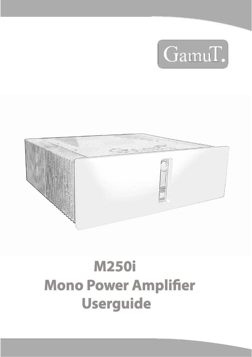 Page n°1 - Manuel utilisateur GamuT M250i Mono