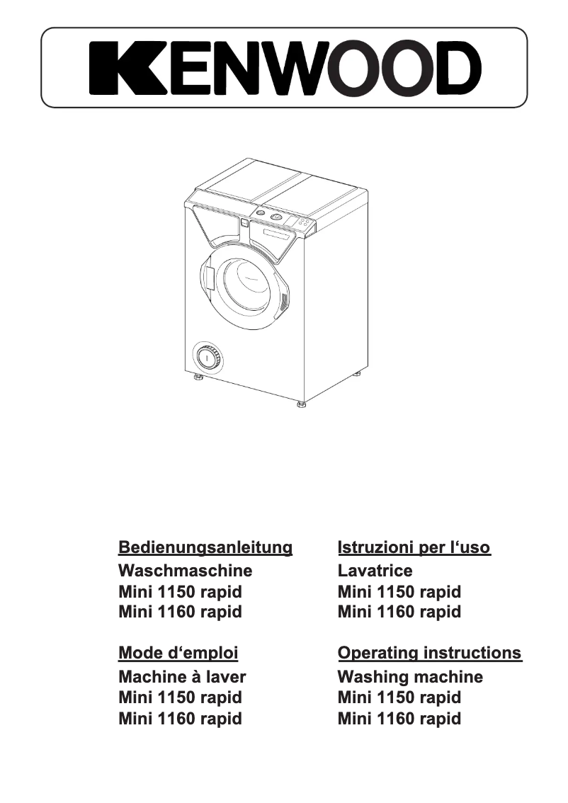 Page 1 de la notice Manuel utilisateur Kenwood Mini 1150 rapid