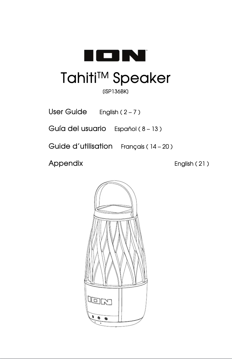 Image de la première page du manuel de l'appareil Tahiti