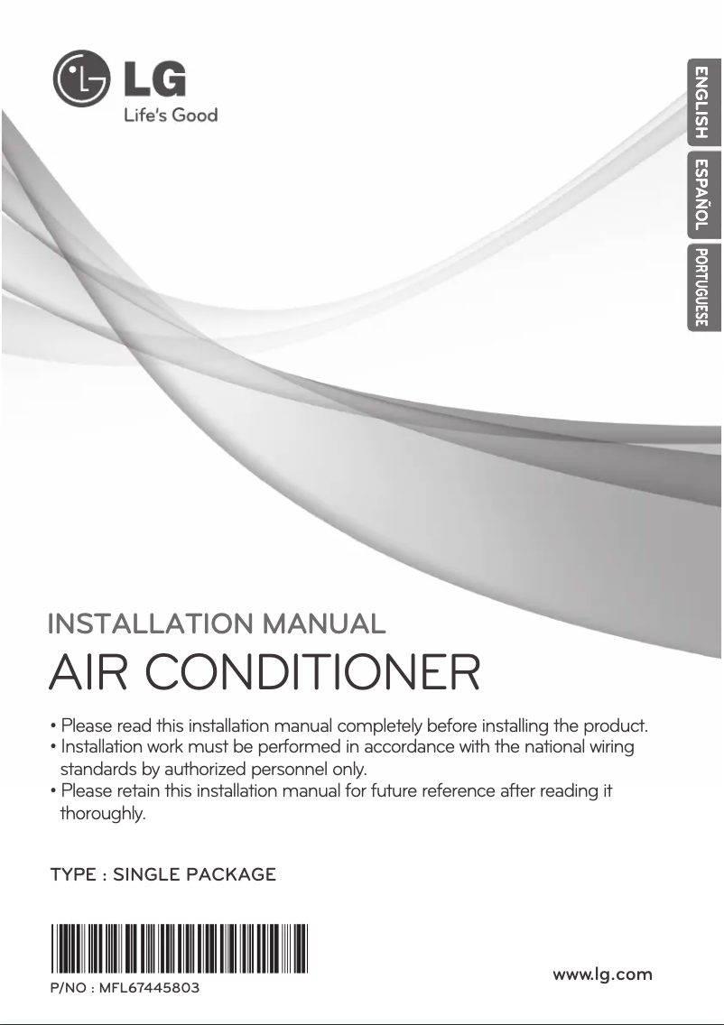 Page n°1 - Manuel utilisateur LG AK-Q300DC00
