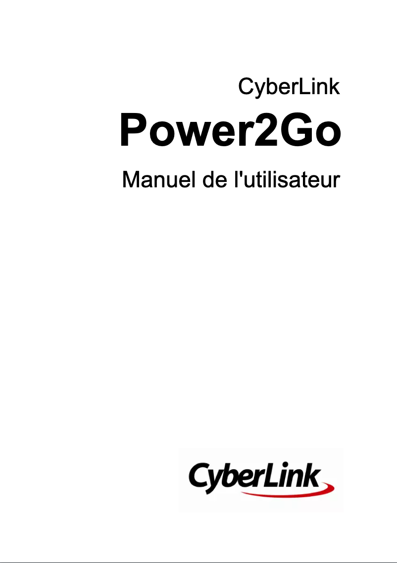 Image de la première page du manuel de l'appareil Power2Go 9