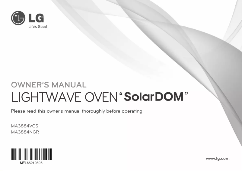 Page n°1 - Manuel utilisateur LG MA3884VGS