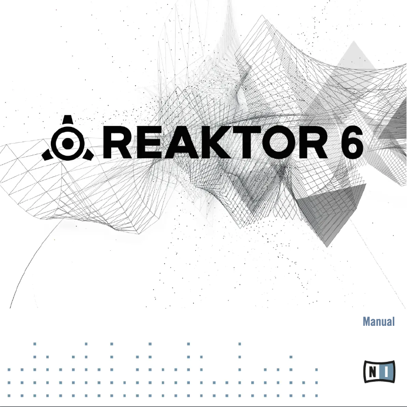 Image de la première page du manuel de l'appareil Reaktor 6