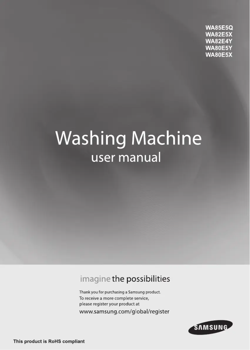 Page n°1 - Manuel utilisateur Samsung WA80E5XEC