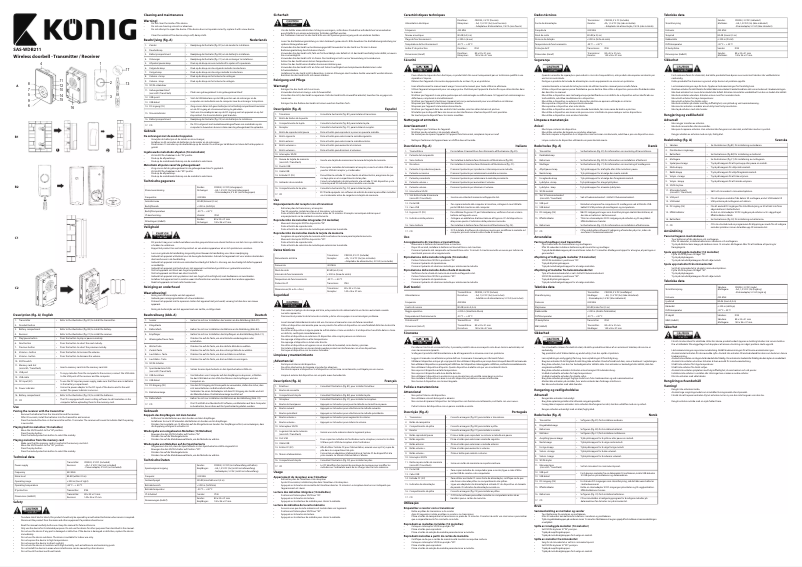 Page 1 de la notice Manuel utilisateur Konig SAS-WDB211