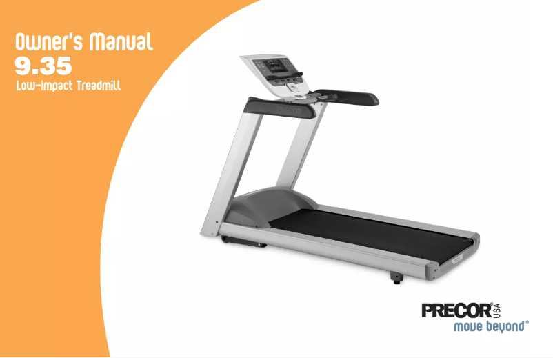 Page 1 de la notice Manuel utilisateur Precor 9.35